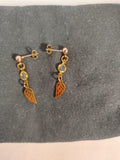 Pendientes alas doradas