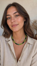 Collar piezas de silicona y ojo turco