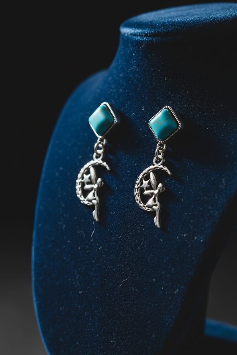 Pendientes Hada con piedra Turquesa