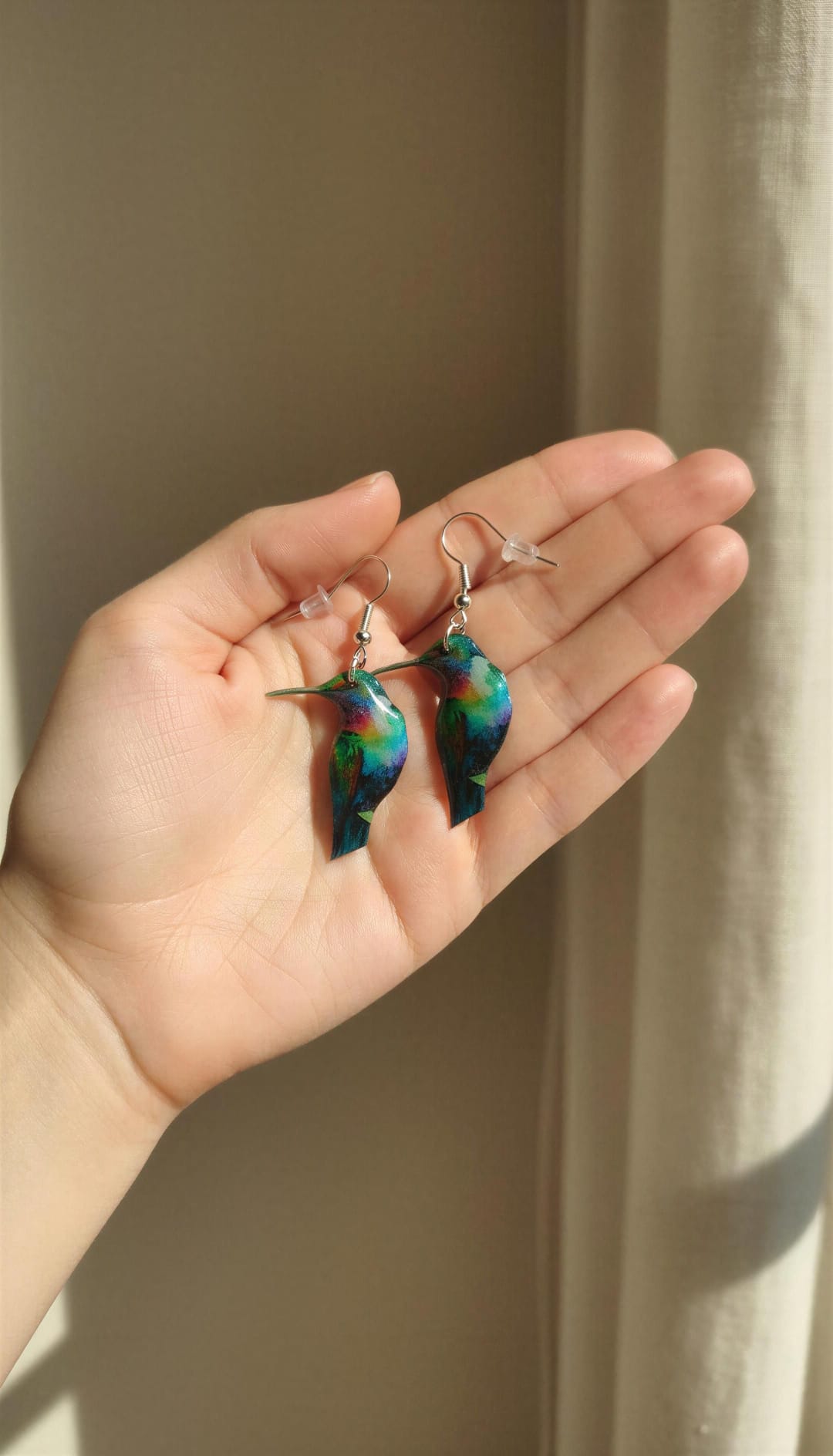 Pendientes silueta Colibrí