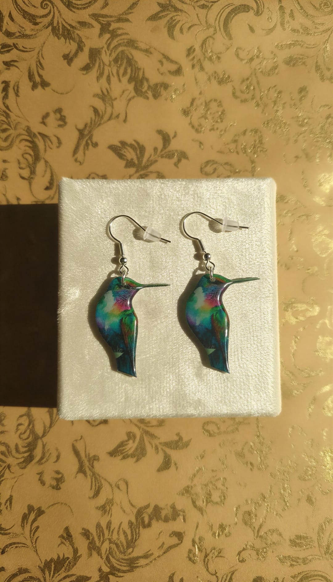 Pendientes silueta Colibrí